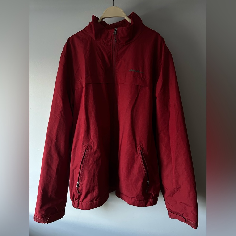 Eddie Bauer Burgundy Fleece Jacket